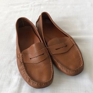 Brooks Brothers tan leather driving moc. Size 7